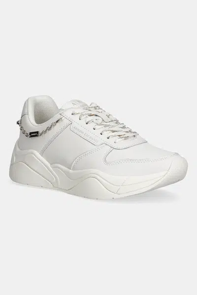 Kožené tenisky Armani Exchange dámské, bílá barva, XW001617 AF17443 M0107