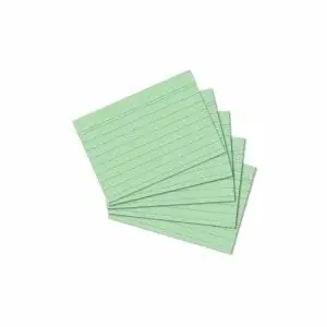 Herlitz - Karty do kartotéky, A8, zelené, linka