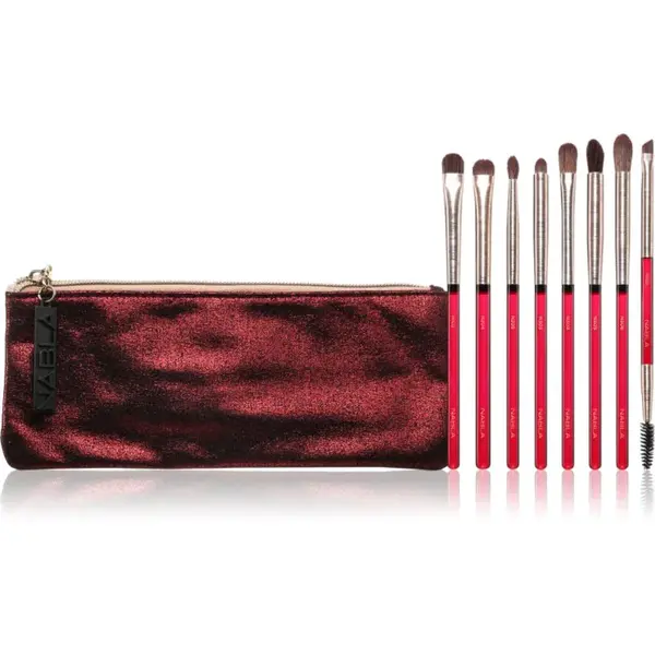 NABLA Cosmetics Ruby sada štětců na líčení očí s pouzdrem