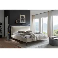 MID.YOU ČALOUNĚNÁ POSTEL, 180/200 cm, krémová, černá