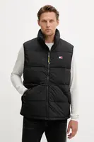 Vesta Tommy Jeans černá barva, zimní, DM0DM22069