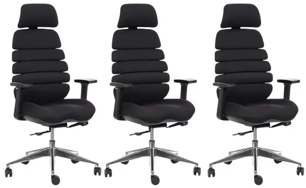 MERCURY 3PACK kancelářská židle SPINE černá s PDH (3 ks)