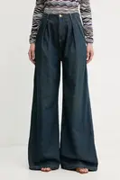 Džíny Twinset dámské, tmavomodrá barva, 252TP2560