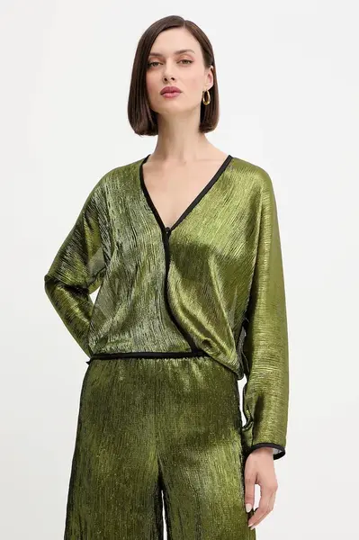 Košile Forte Forte dámská, zelená barva, regular, 14105.my.shirt