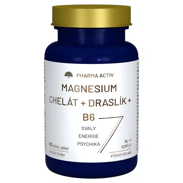 PHARMA ACTIV Magnesium Chelát + Draslík + B6 60 tablet