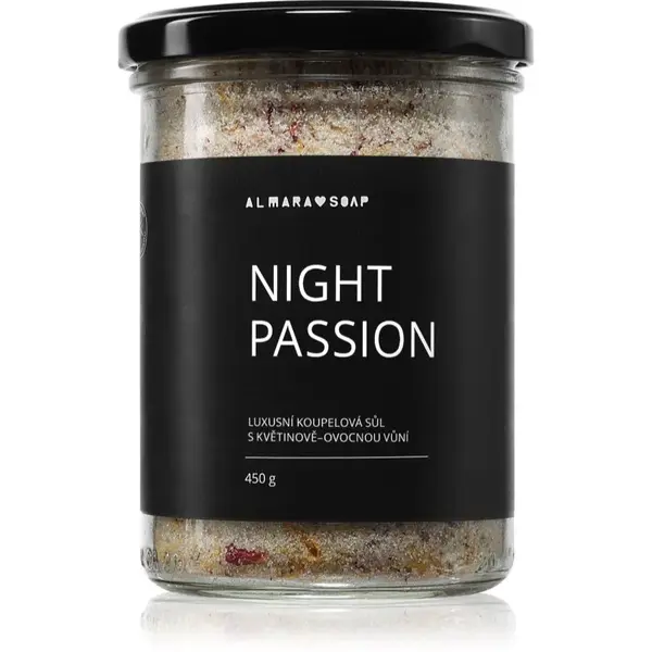Almara Soap Bath Salt relaxační sůl do koupele s vůní Night Passion 450 g