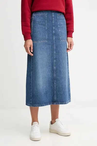 Bavlněná džínová sukně Tommy Hilfiger