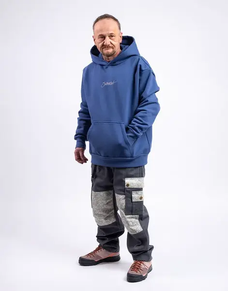 ONE OF XX Sheltersuit Logo Hoody Faded blue L