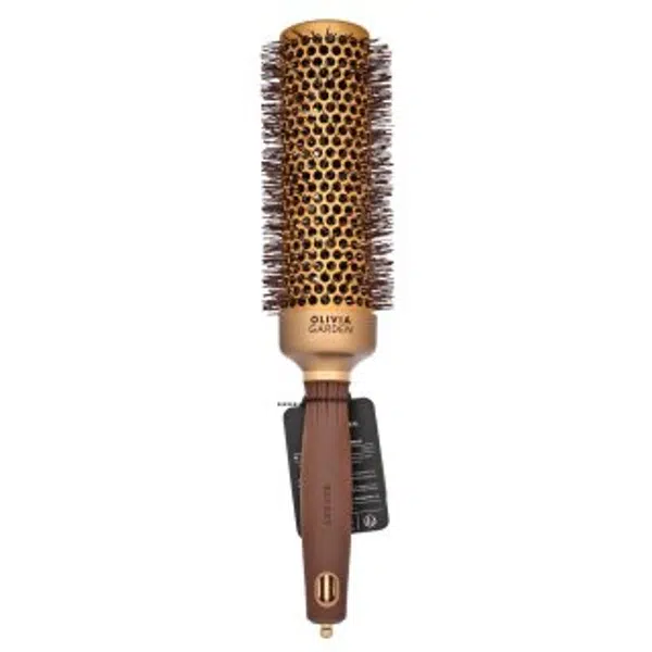 Olivia Garden Expert Blowout Shine Round Brush Wavy Bristles Gold & Brown 45 mm kefa na vlasy