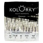 KOLORKY NIGHT MOMENTS Nočné jednorazové EKO plienky vesmír XL (12-25 kg) 25 kusov