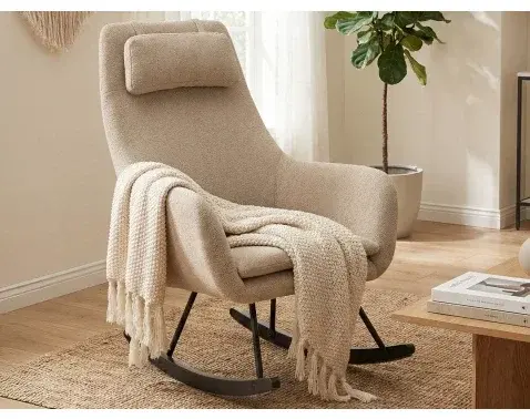 Hojdacie kreslo Galileo, béžová tkanina%