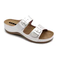 Leon 908 Dámska zdravotná celokožená obuv s prackou 37 - 23,5cm, perla, 4,5 cm