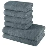 Sada 6 kusov bavlnených osušiek a uterákov Bella sivá EMI