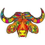 Drevené puzzle-Bull/L H21971