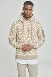 Sweat Camo Bomber Hoody béžová kamufláž