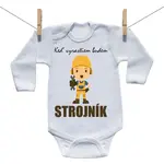 Boodyy Body s dlhým rukávom Keď vyrastiem budem strojník 50 (0 mesiacov)