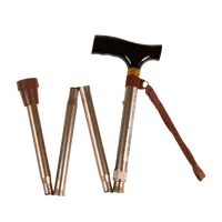 REHAFUND RF-520/BR palica skladacia hliníková s pútkom hnedá