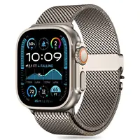 Tech-Protect Milano remienok na Apple Watch 44/45/46/49mm, titanium