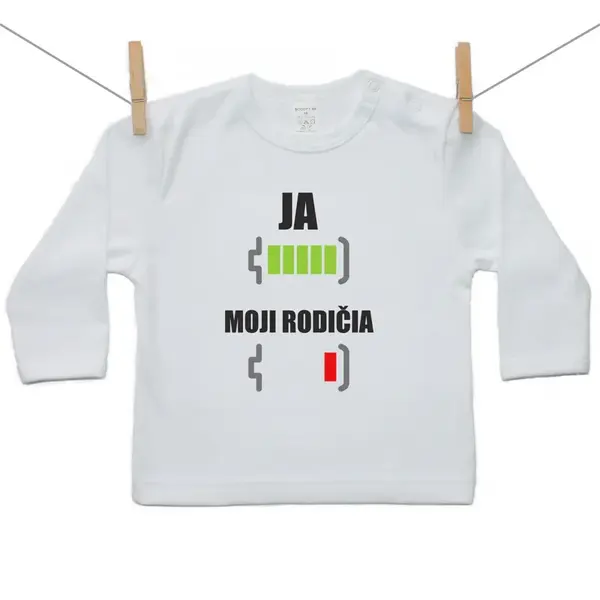 Boodyy Tričko s dlhým rukávom Batéria nabitá 122 (6-7 rokov)