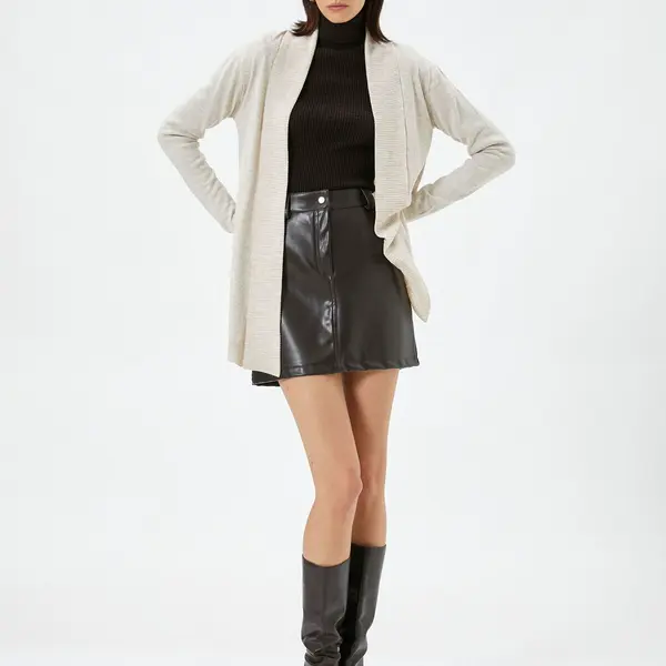 Koton Oversize pletenina Cardigan Šálový límec