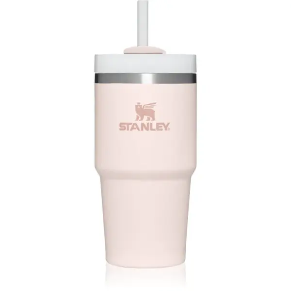 Stanley Quencher H2.O FlowState™ Tumbler tumbler z nehrdzavejúcej ocele s rúrkou malý Rose Quartz 600 ml