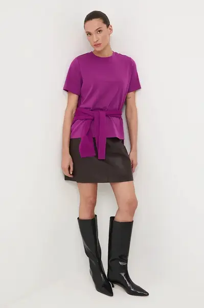 Bavlněné tričko Medicine dámské, fialová barva