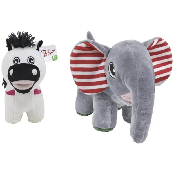 PELUX plyšová zebra, slon 23,5cm-PELUX