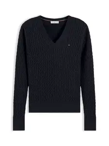 TOMMY HILFIGER Sveter  antracitová