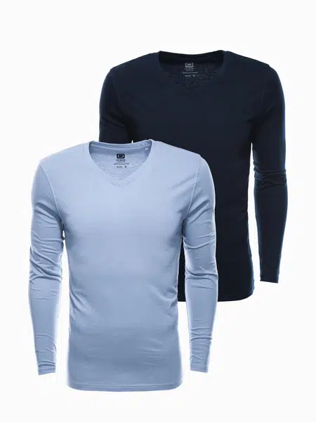 Ombre Men's V-NECK longsleeve set - mix 2