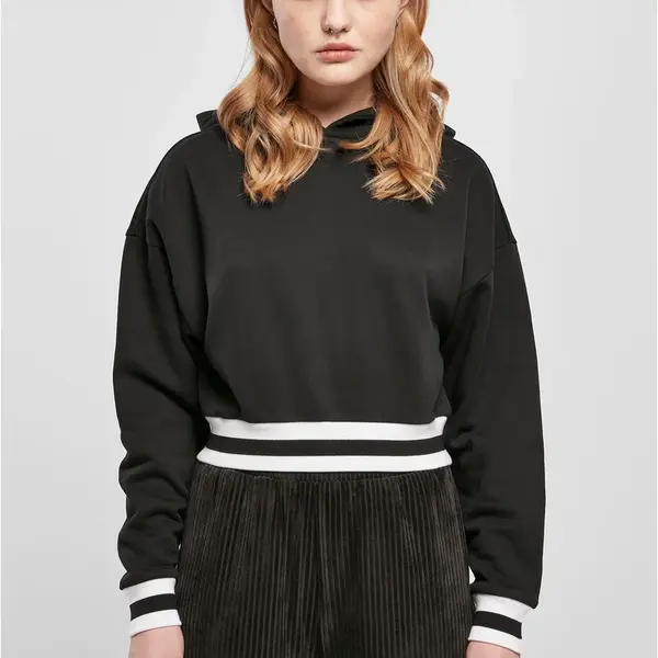 Dámské krátké College Hoody černé