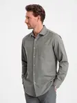 Ombre Men's REGULAR FIT shirt with pocket - khaki