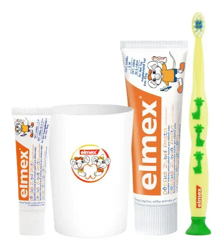 ELMEX ZUB.PASTA DETSKA 50ML+ZK,POHAR,ZP 12ML