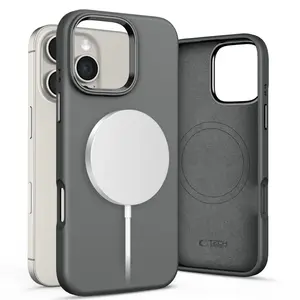 Tech-Protect Silicone Pure MagSafe kryt na iPhone 16 Pro, šedý