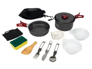 Sada nádobí Acra C20 camping set alluminium pro 1-2 osoby