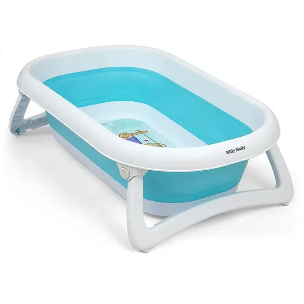 Skladacia detská vanička Macko Aqua - modrá