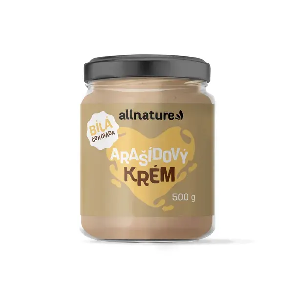 Allnature Arašidový Krém S Bielou Čokoládou 500g