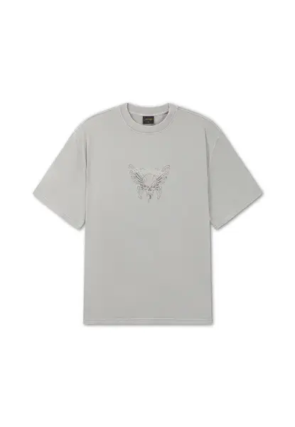 Ed Hardy Tričko 'Skull Rose'  žltá / sivá / zelená / červená
