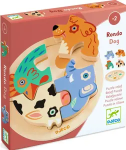 DJECO Dřevěné puzzle Zvířata - 4 pcs
