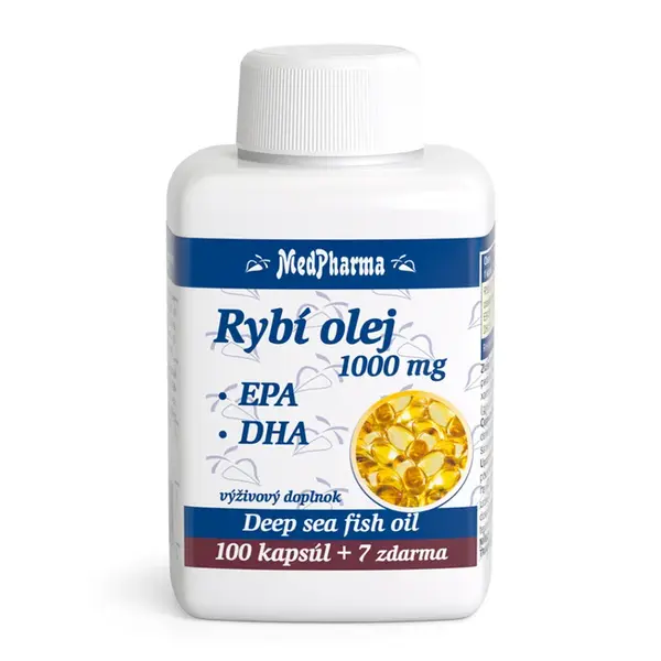 MEDPHARMA Rybí olej 1000 mg - EPA + DHA mg 107 toboliek