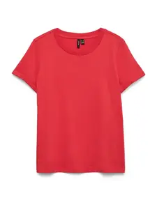 VERO MODA Tričko 'VMPAULA'  červená