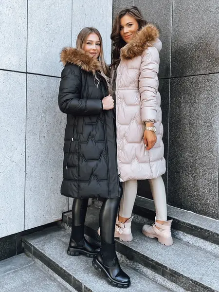 Dámská zimní bunda GOLDEN LILY dámský kabát béžová Dstreet