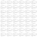 200Pcs Transparent Acrylic Open Cuff Ring Components
