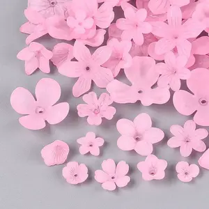 Frosted Acrylic Bead Caps