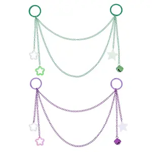 2Pcs Acrylic & Alloy Bag Extender Chains