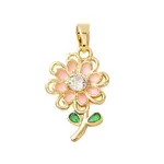 Brass Micro Pave Cubic Zirconia Pendants