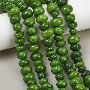 Dyed Natural White Jade Beads Strands
