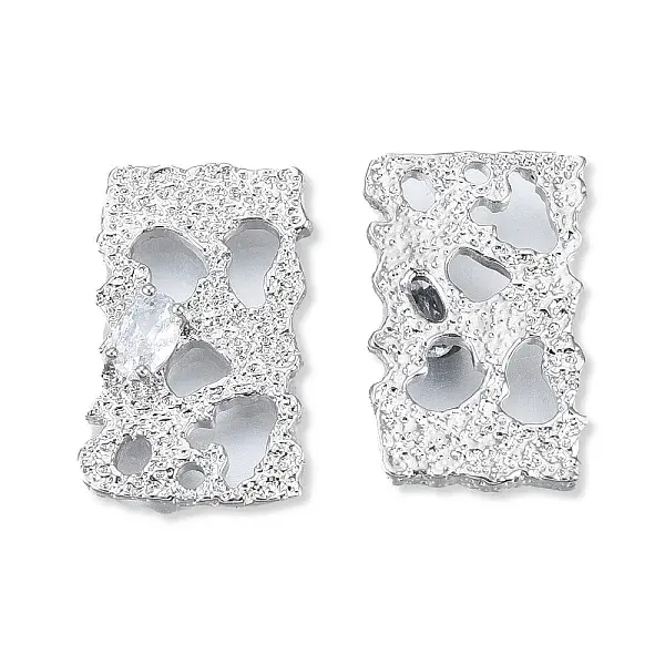 Brass Pave Clear Cubic Zirconia Pendants