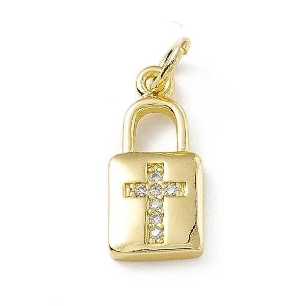 Brass Micro Pave Cubic Zirconia Pendants