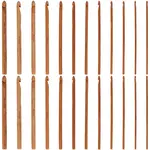 24Pcs Carbonized Bamboo Knitting Needles