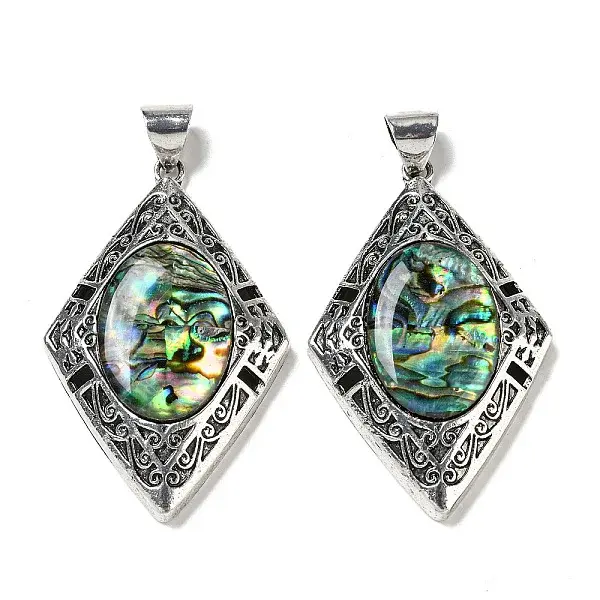 Natural Paua Shell Big Pendants